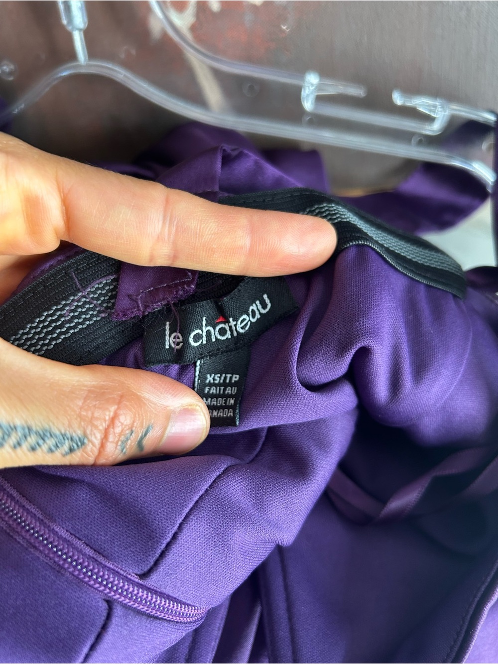 Le Chateau Purple Satin Ruched Cocktail Dress Women’s XS Sleeveless Midi Party - Picture 2 of 16